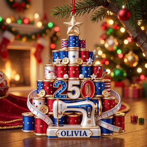 Festive Stitching Machine Ornament - Personalized Gift For Sewing Lovers 05PGTN050926-Homacus