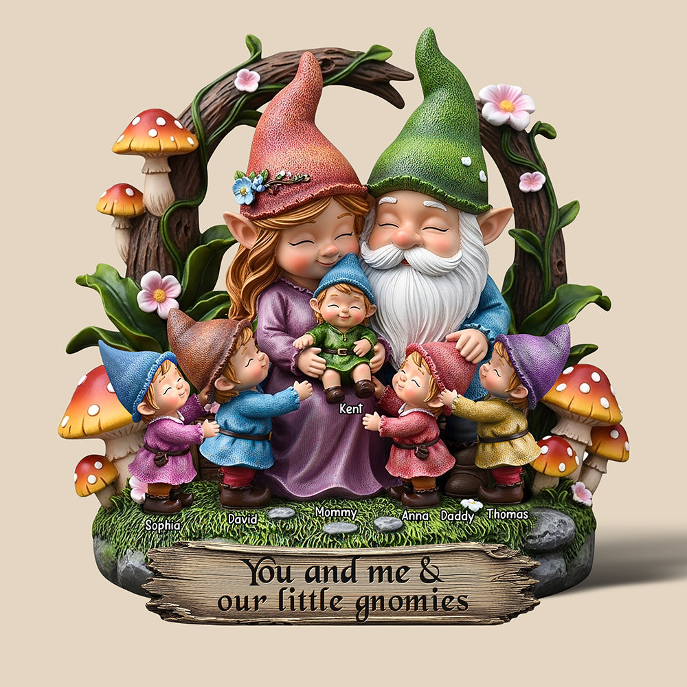 Happy Gnome Family Personalized Acrylic Plaque Gifts For Family 02qhqn240525-Homacus