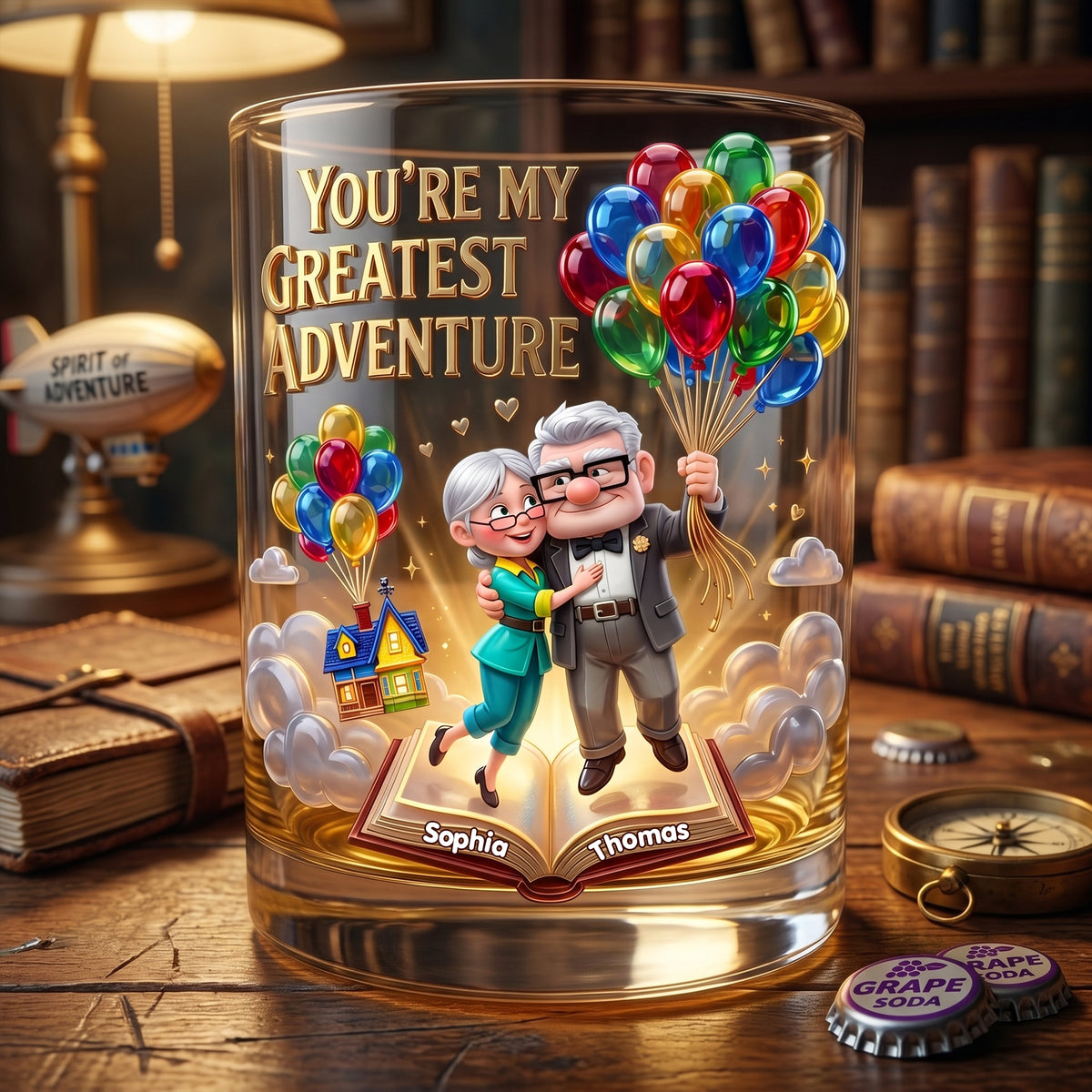 Forever Love Adventure Round Glass - Personalized Gifts For Couples 06tylu160626-Homacus