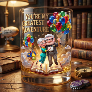 Forever Love Adventure Round Glass - Personalized Gifts For Couples 06tylu160626-Homacus
