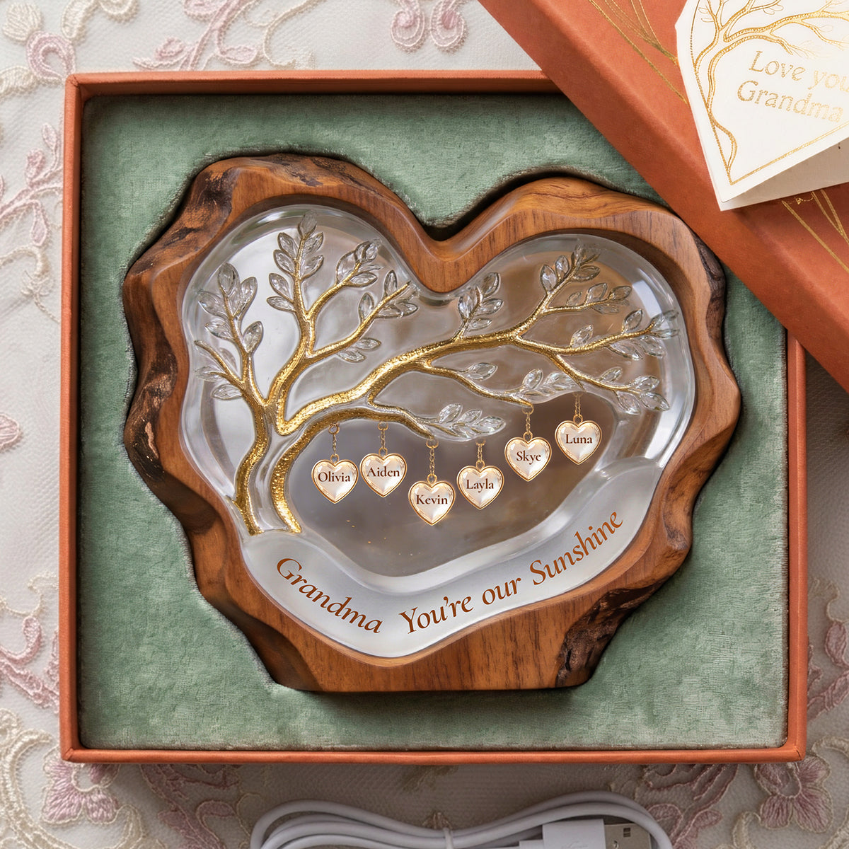 Sweet Little Love Heart Light Box - Personalized Gifts For Mom 02PATA100426-Homacus