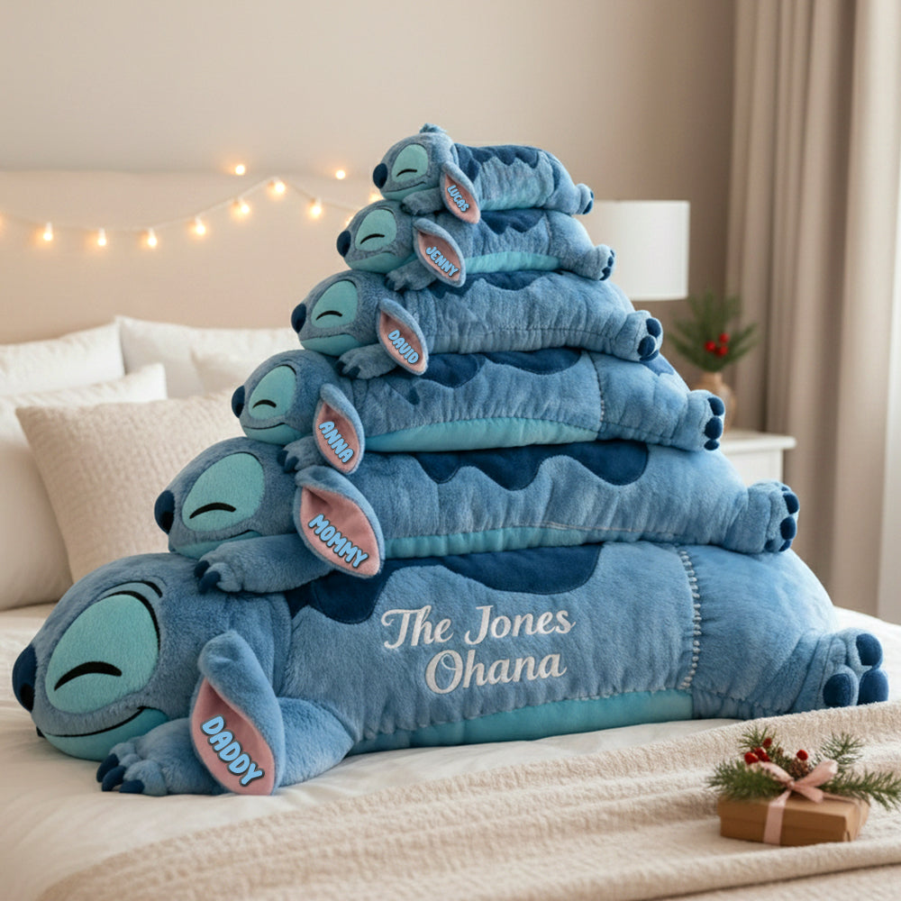 Cute Lazy Family Pile Custom Shape Pillow, Personalized Gifts For Family 03qhtn071125-Homacus