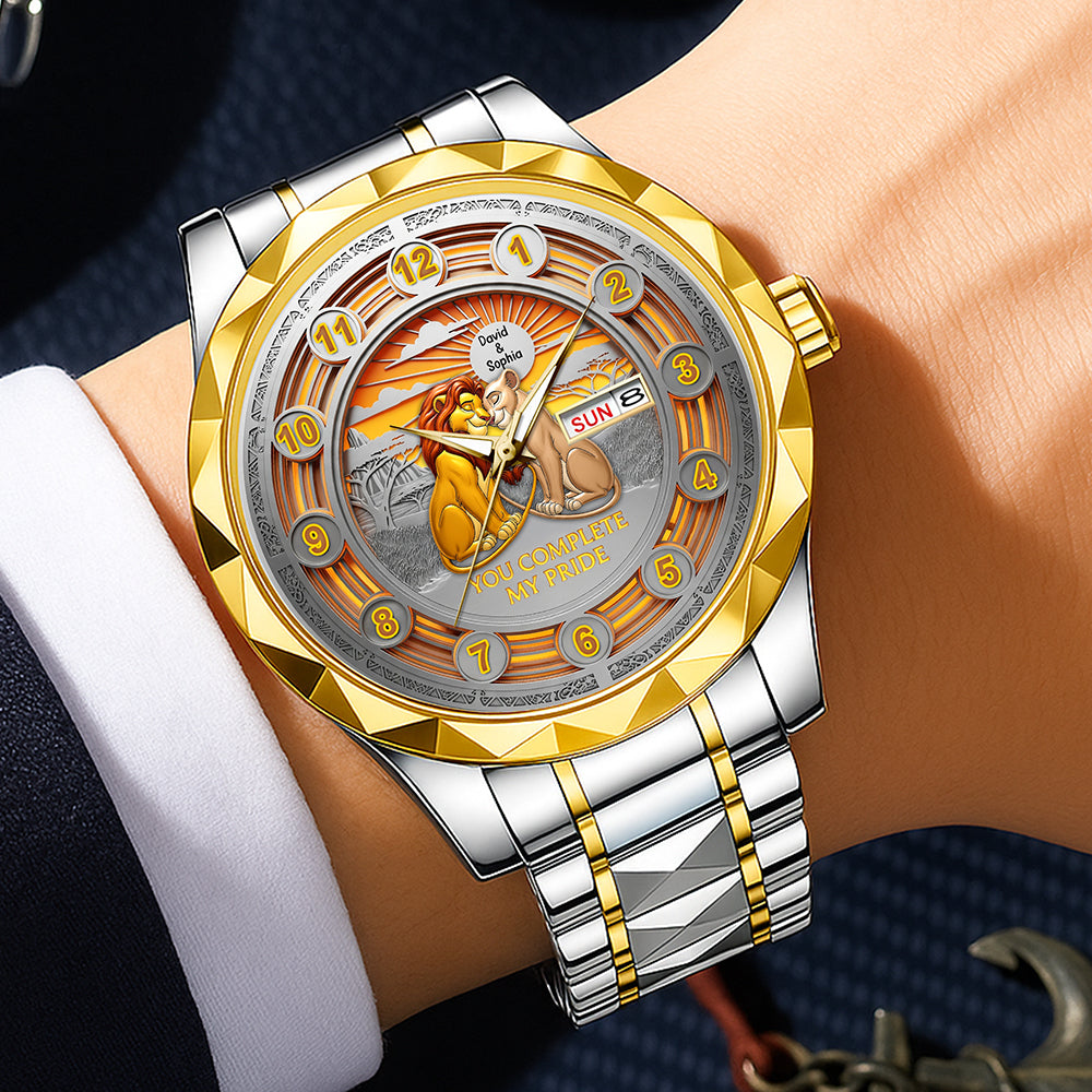 Love & Pride Men's Stainless Steel Watch – Personalized Gift for Him 02ohqn260725-Homacus