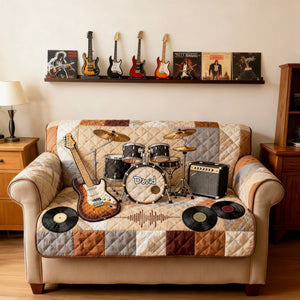 Rock & Roll Spirit Sofa Cover - Personalized Gifts For Rock Lovers 05NALU270126-Homacus