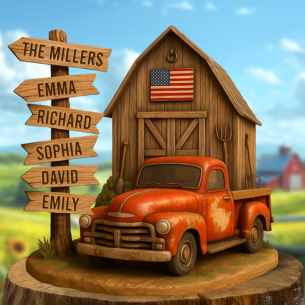 Farm Barn Family Acrylic Plaque - Personalized Gifts For Family 05NAQN220525-Homacus