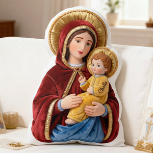 Blessed Virgin Mary Faith Pillow - Personalized Gifts For Christian 04OHLU221225-Homacus