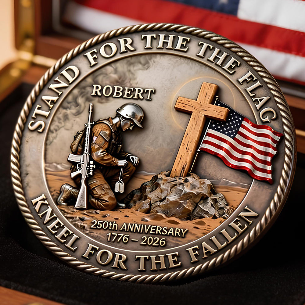 Military 250th Anniversary Printed Metal Coin - Personalized Gifts For Veterans 01kidt270226-Homacus