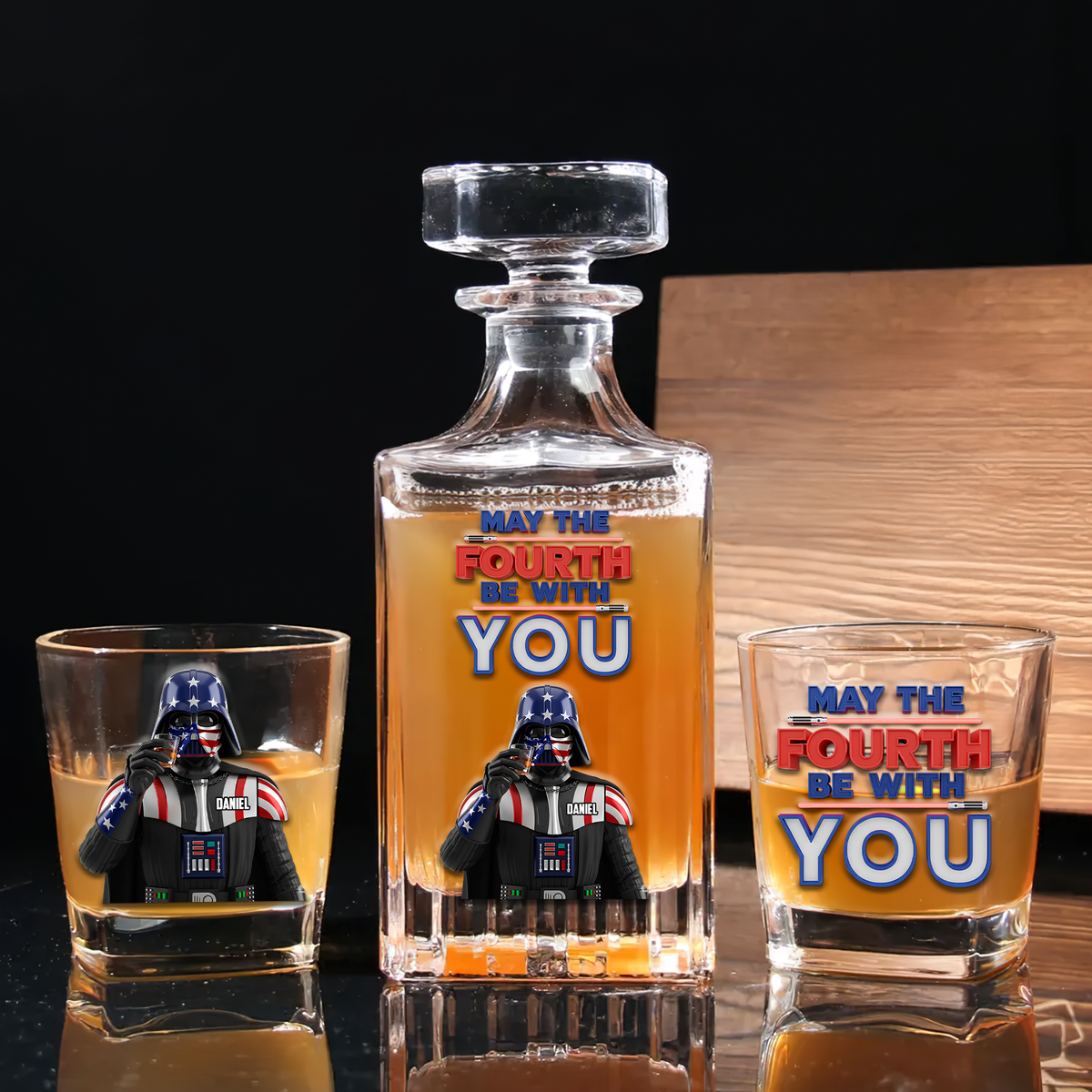 Independence Day Decanter Set - Personalized Gift For Americans 04OHLU100625-Homacus