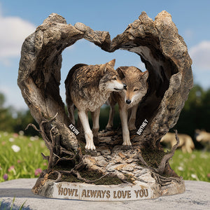 Wolf Couple Acrylic Plaque - Personalized Gifts For Couple 03TGDT180625-Homacus