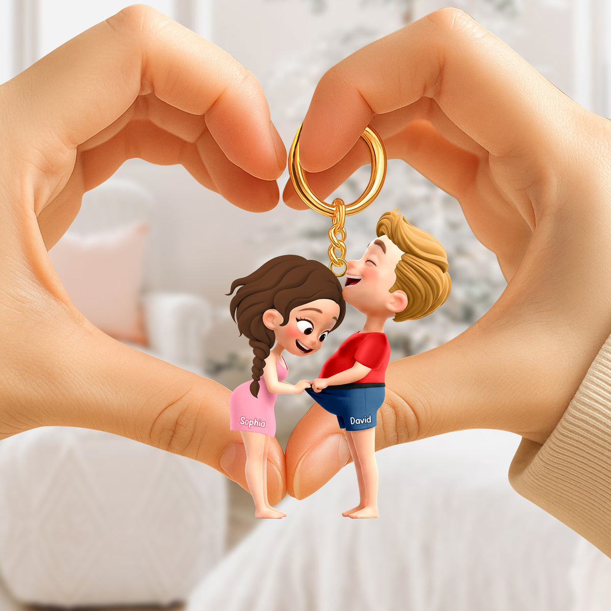 Cheeky Couple Keychain - Personalized Gifts For Couple 02qhqn291025-Homacus