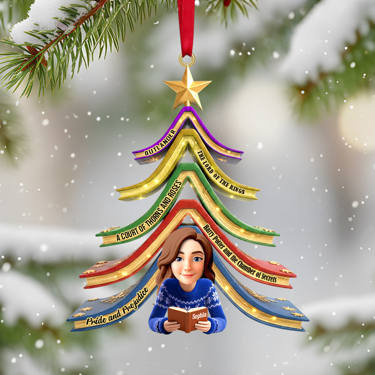 Reading Girl Personalized Gifts For Book Lovers Christmas Ornament 03ohtn271025-Homacus