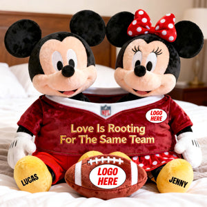 Couple American Football Custom Shape Pillow - Personalized Gifts For Couple 05natn191225-Homacus