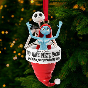 Cheeky Touch Couple Ornament - Personalized Christmas Gifts For Couple 02OHLU041025-Homacus