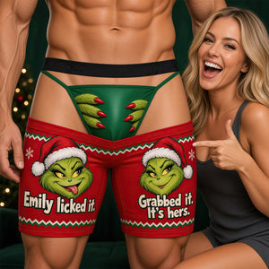Furry Naughty Couple Men's Boxers - Personalized Christmas Gifts For Him 01hadt231026-Homacus