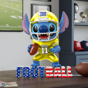 Sport Lover Blue Alien Light Box - Personalized Gifts For Sport Fans Acrylic Light Box 05HULU291125-Homacus