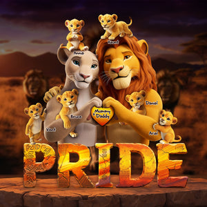 The Lion Family Acrylic Plaque - Personalized Gifts For Family 01OHLU290525-Homacus