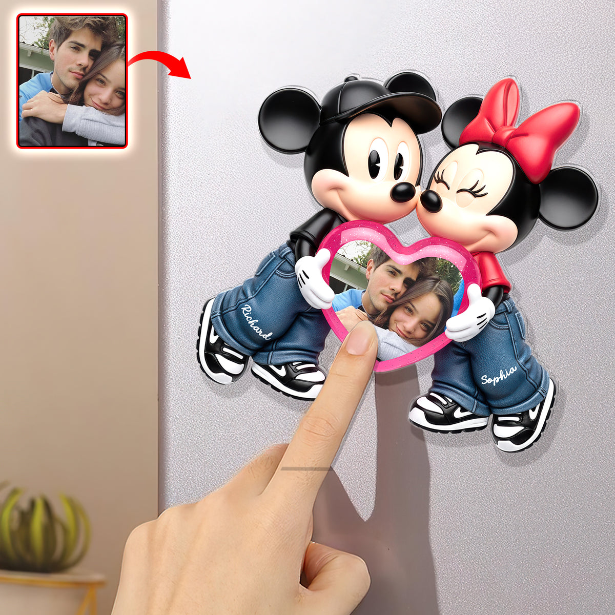 Romantic Couple Fridge Magnet - Custom Photo Gifts For Couples 05PGQN241125-Homacus