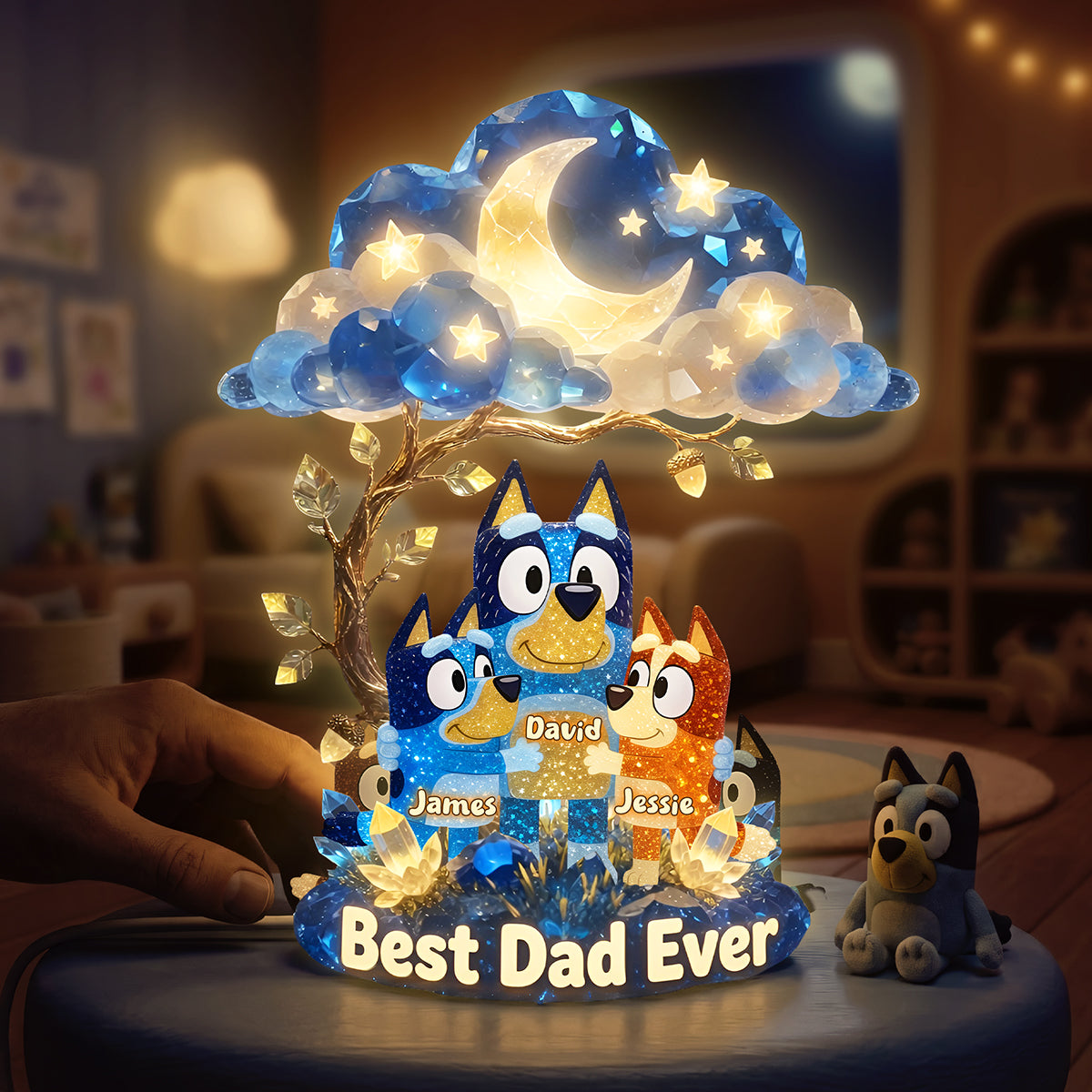 The Azure Heeler Dad Acrylic Light Box - Personalized Gifts For Dad 05TYTA120526-Homacus