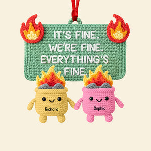 Funny Fire Meme Christmas Ornament - Personalized Gifts For Coworkers 03naqn190825-Homacus