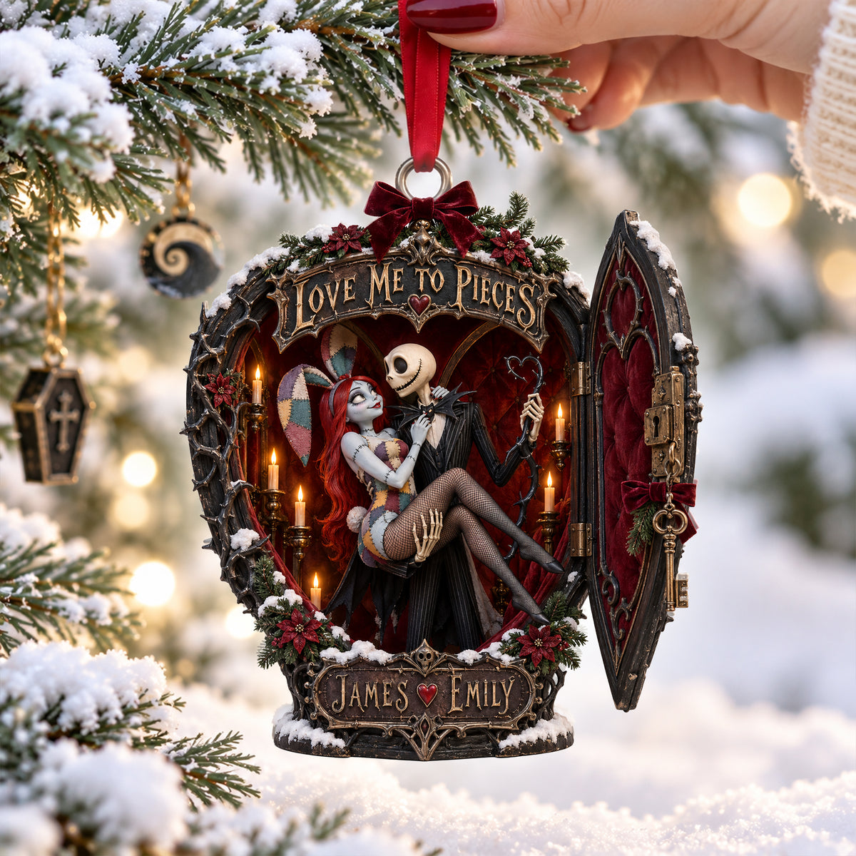 Love Me To Pieces Christmas Ornament - Personalized Gifts For Couple 03halu081026-Homacus