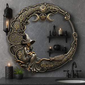 Witch Custom Shaped Mirror - Personalized Gifts For Witch Lover 03QHMG280725-Homacus