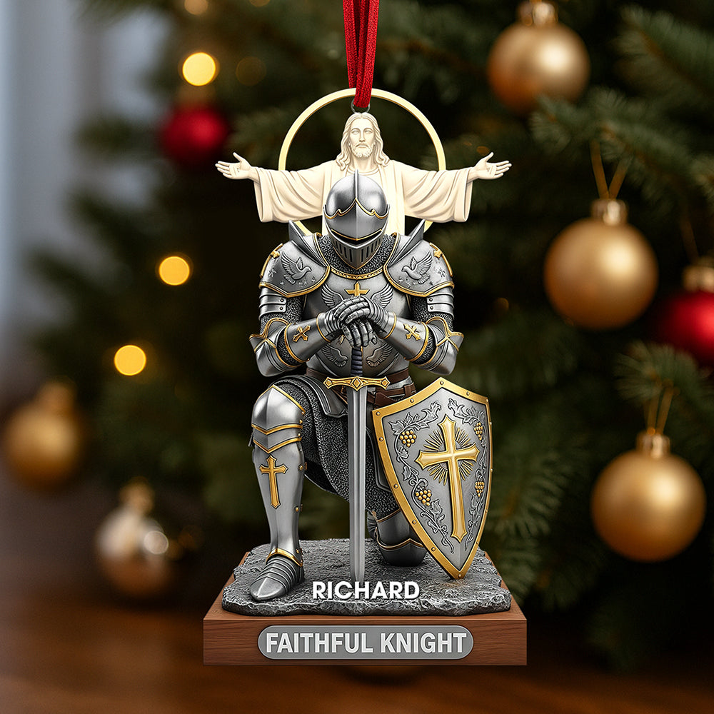Faithful Knight Christmas Ornament– Personalized Gifts for Christian 04huqn120925-Homacus
