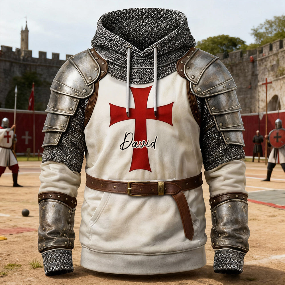 Knights Templar & Jesus 3D Hoodie - Personalized Gifts For Christians Warrior 01hutn271225-Homacus