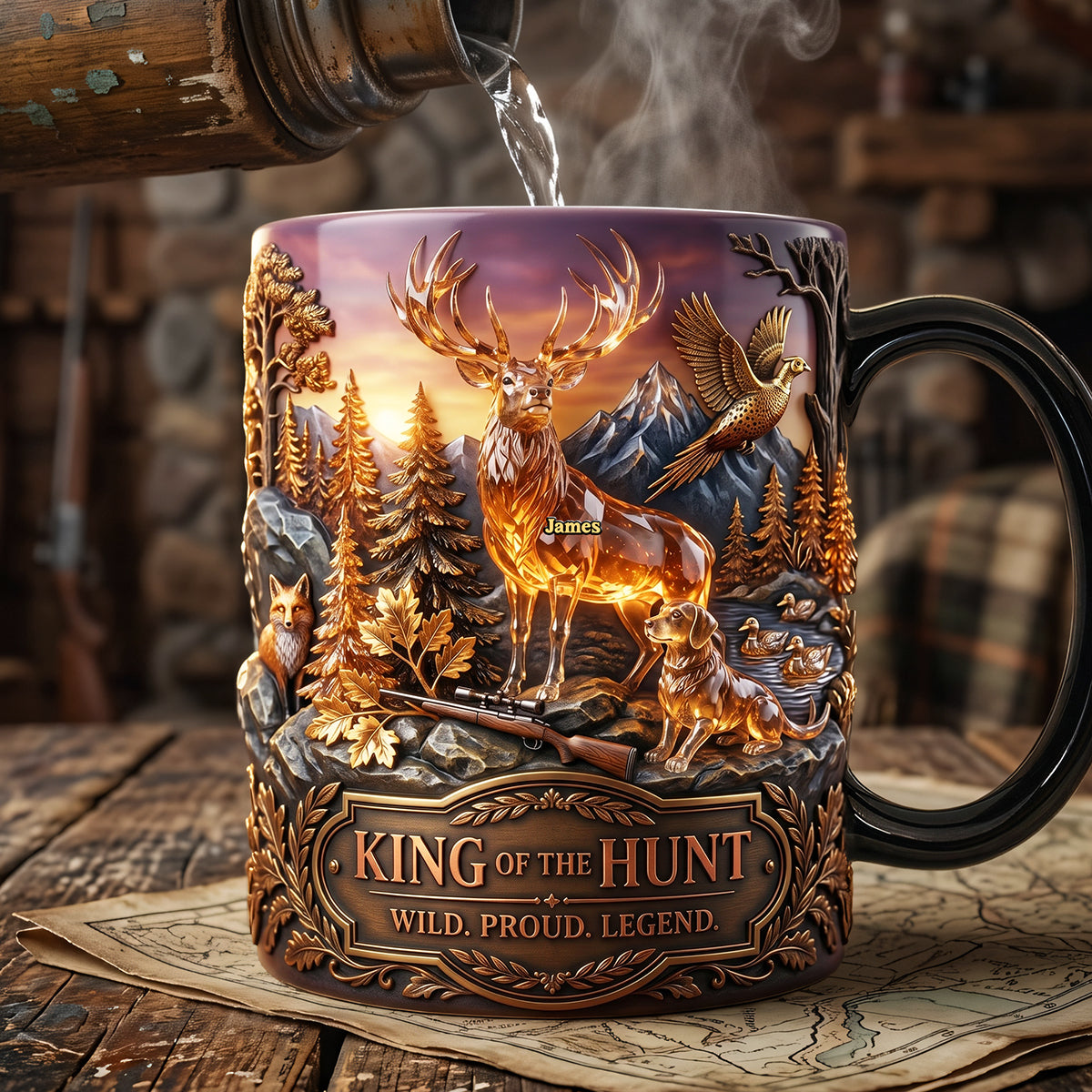 King Of The Hunt Magic Mug - Personalized Gifts For Hunters 01tyta260526-Homacus