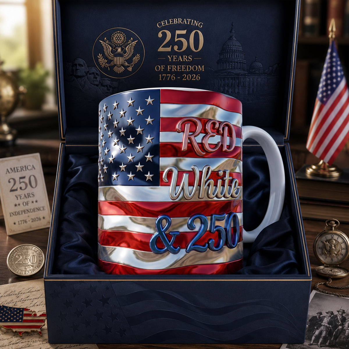 Proud Country Anniversary Mug - Personalized Gifts For Dads 03qhlu220526-Homacus