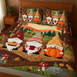 Autumn Gnome Quilt Bed Set Special Line - Gifts For Gnome Lovers 04PGLU150725-Homacus