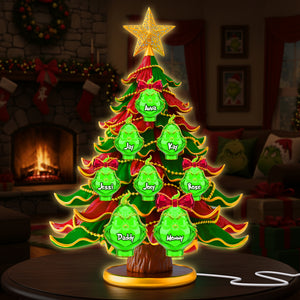 Green Family Tree Light Box - Personalized Gifts For Family 09KILU041125-Homacus