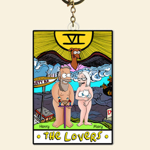 Personalized Gifts For Couple Keychain The Lovers 04NAQN060225HG-Homacus
