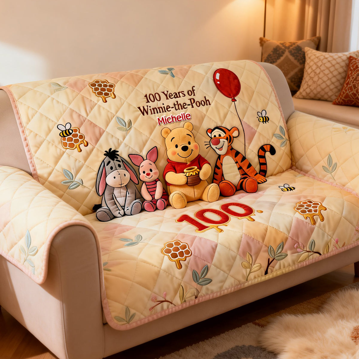 Lovely Friends Quilted Sofa Cover - Personalized Gifts 02namg210126-Homacus