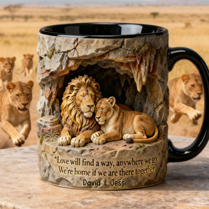 Romantic Wildlife Couple Coffee Mug – Personalized Gifts For Couple 05hylu130126-Homacus