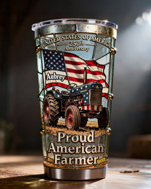 Proud American Farmer Tumbler - Personalized Gifts For Farmers 02qhmg300126-Homacus