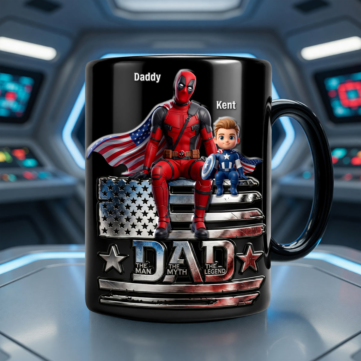 Proud American Dad Magic Mug, Personalized Gifts For Dads 03qhqn120526-Homacus