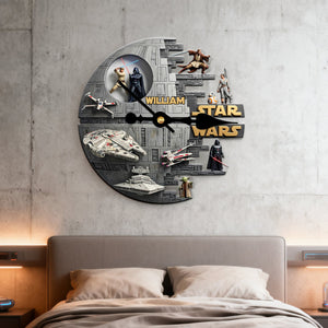Universe Hanging Wall Clock Personalized Gifts 01KIMG240126-Homacus