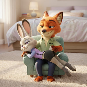 Cute Animated Couple Personalized Gifts For Couple Shaped Pillow 03natn261125-Homacus