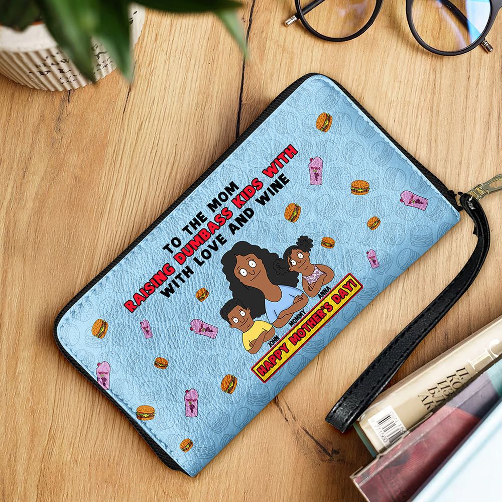 Personalized Gifts For Mom Twill Faux Leather Wallet Happy Mother's Day 05XQMH070325HG-Homacus
