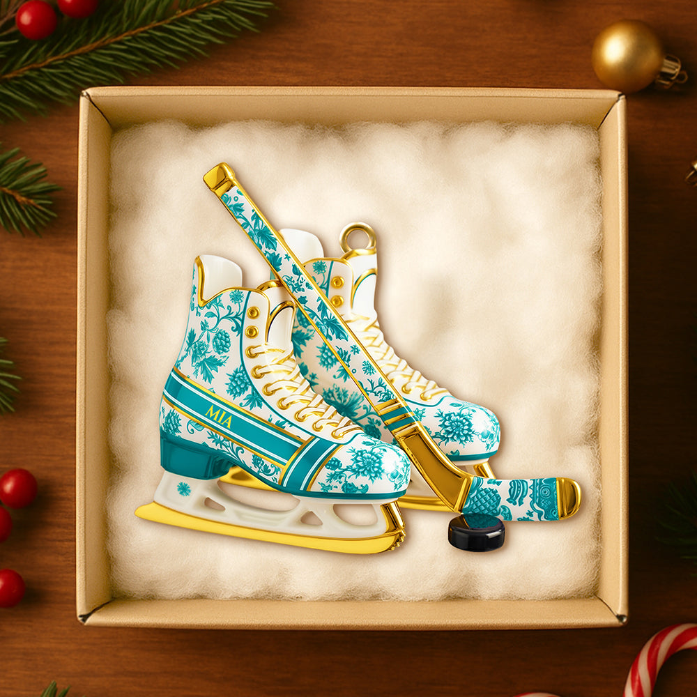 Classic Ice Hockey Ornament Personalized Christmas Gifts 01PGDT291025-Homacus