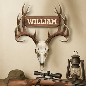 Deer Head Sculpture Wood Sign - Personalized Gifts For Hunting Lovers 05NALU100625-Homacus