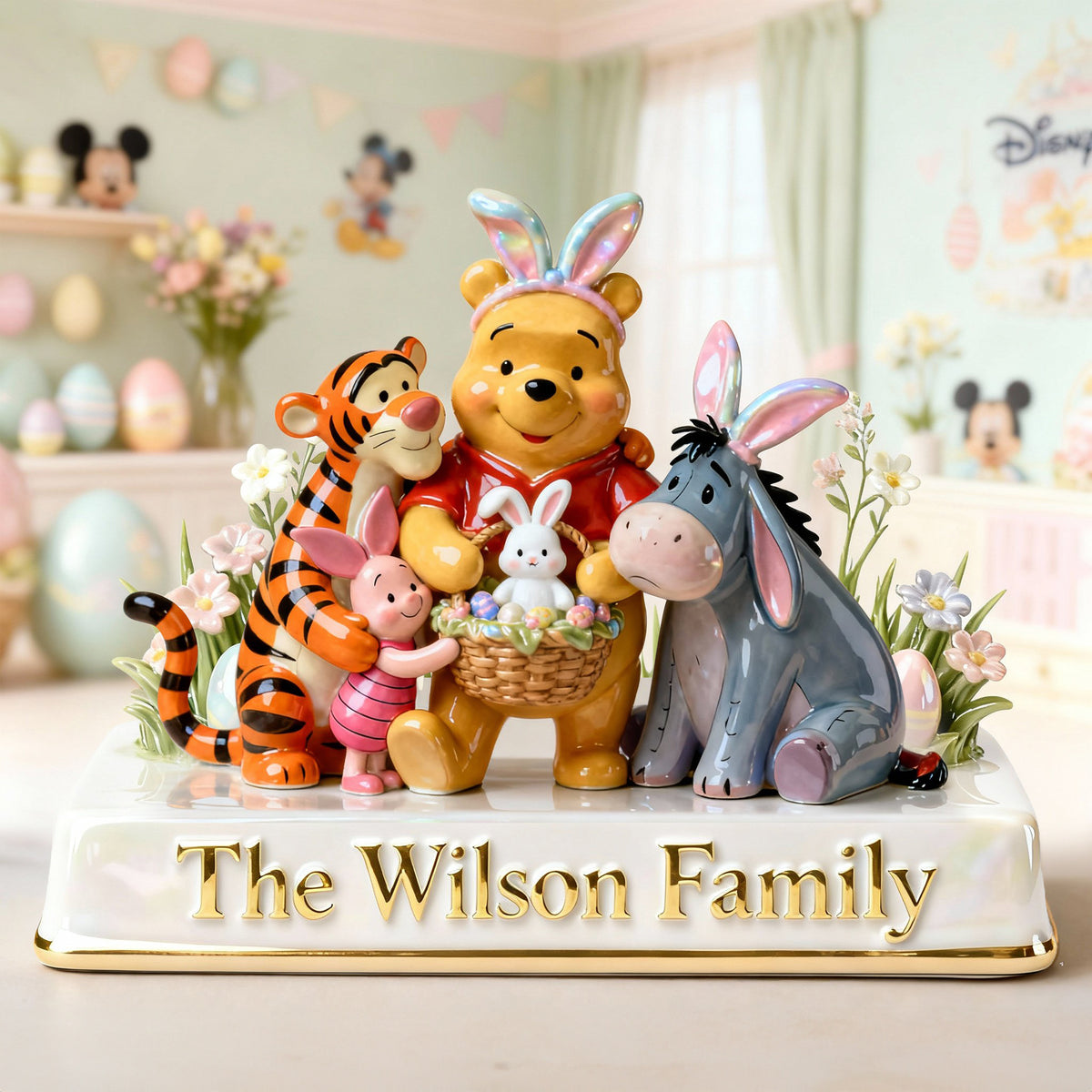 Happy Easter Family Acrylic Plaque - Personalized Gifts For Family 06PGLU030226-Homacus