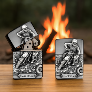 Mud Trail Rider Lighter - Personalized Gift For Motorcross Lovers-Homacus