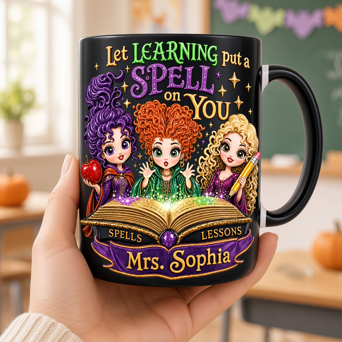 Spooky Witch Spell Accent Mug - Personalized Halloween Gifts 04hudt270826-Homacus