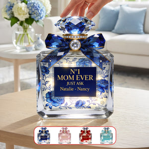 Toile de Jouy Mom Perfume Acrylic Plaque - Personalized Gifts For Mother's Day Plaque 02PGMG110326-Homacus