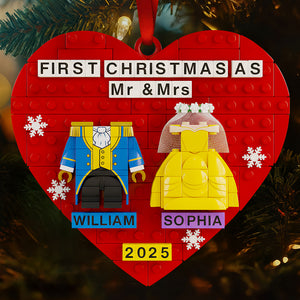 Wedding Couple Christmas Ornament Personalized Gifts For Couple 03TODT290925-Homacus