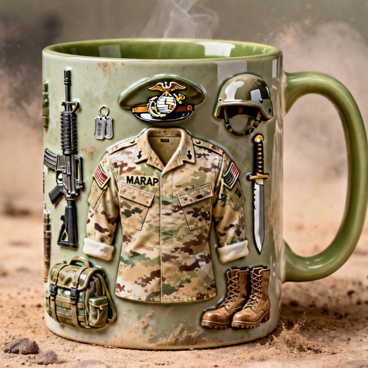 Honoring A True Hero Accent Mug - Personalized Gift For Veteran 04HYLU110226-Homacus