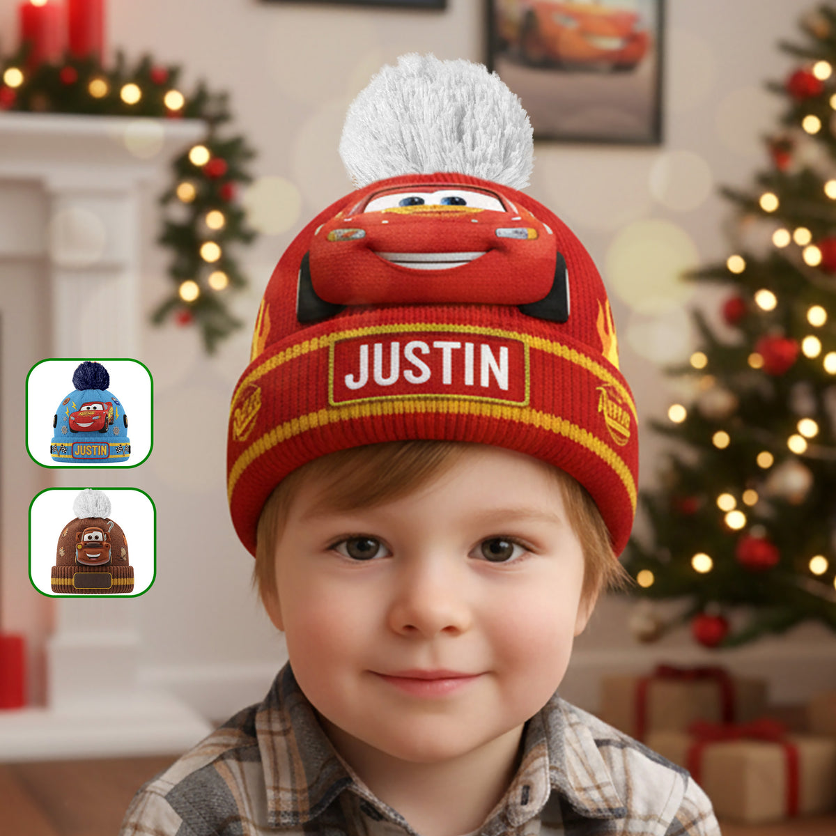 Personalized Christmas Gifts For Kids Bobble Beanie Hat 02namg171025-Homacus
