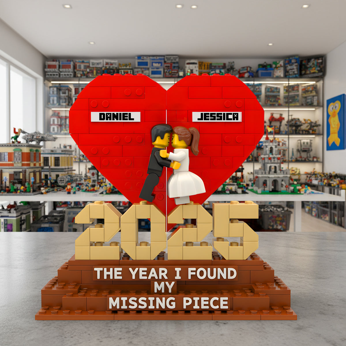 Kissing Couples Acrylic Plaque - Personalized Anniversary Gifts For Couples 01HYLU051125-Homacus