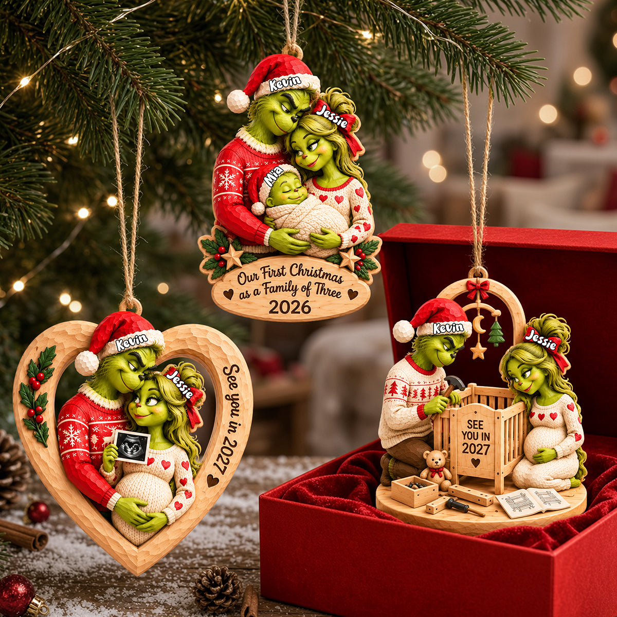Baby On The Way Christmas Ornament - Personalized Gift For Expecting Parents 01TYTA231026-Homacus